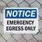 Signmission Emergency Egress Only, 14 in W x Rectangle, Plastic OS-2PACK-NS-P-1014-L-11780 - alternate 5